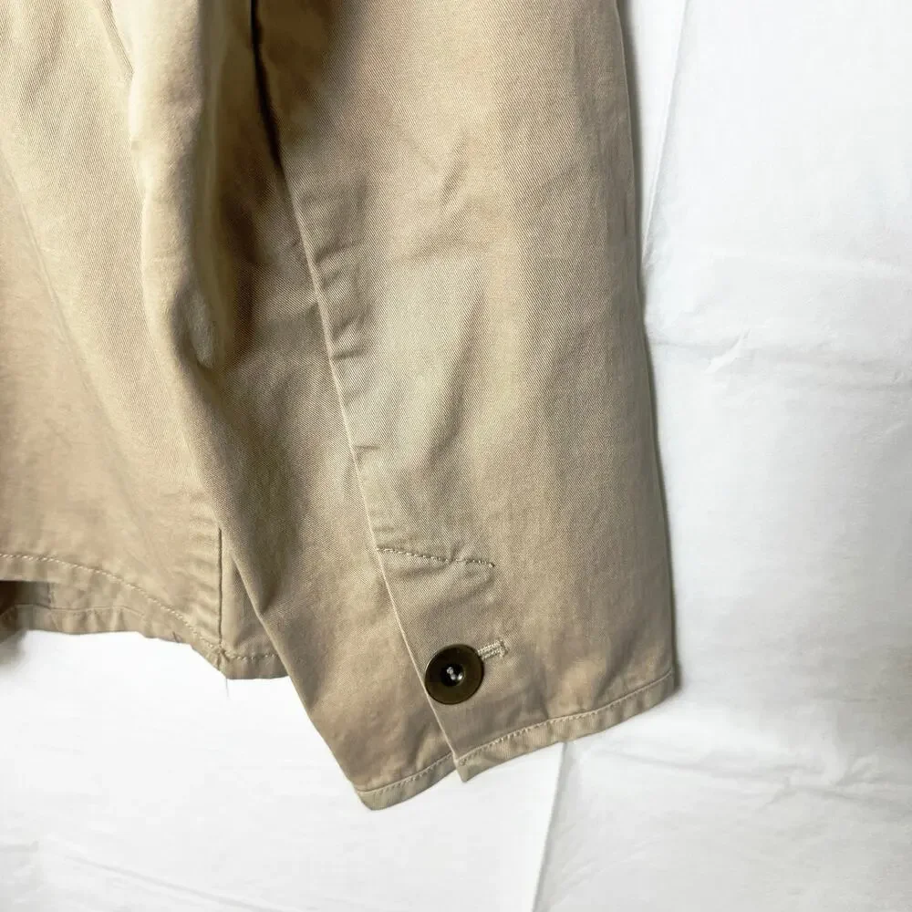 Coldwater Creek Utility Jacket Womens Plus Size 18 Tan Khaki Cotton Cargo Barn